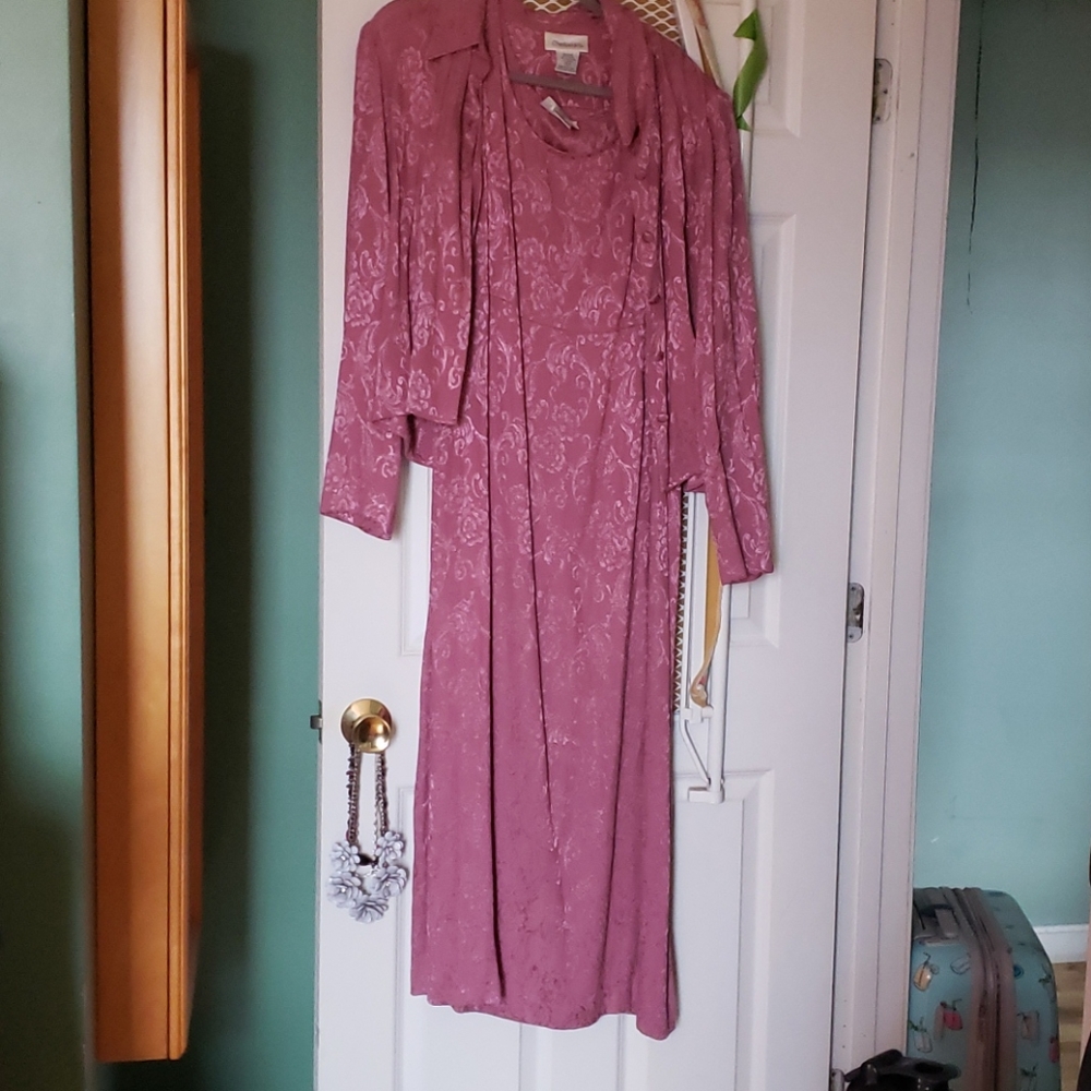 Pink sleeveless  dress with jacket